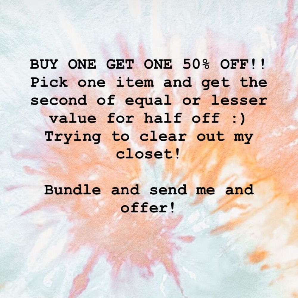 BUY ONE GET ONE 50% OFF